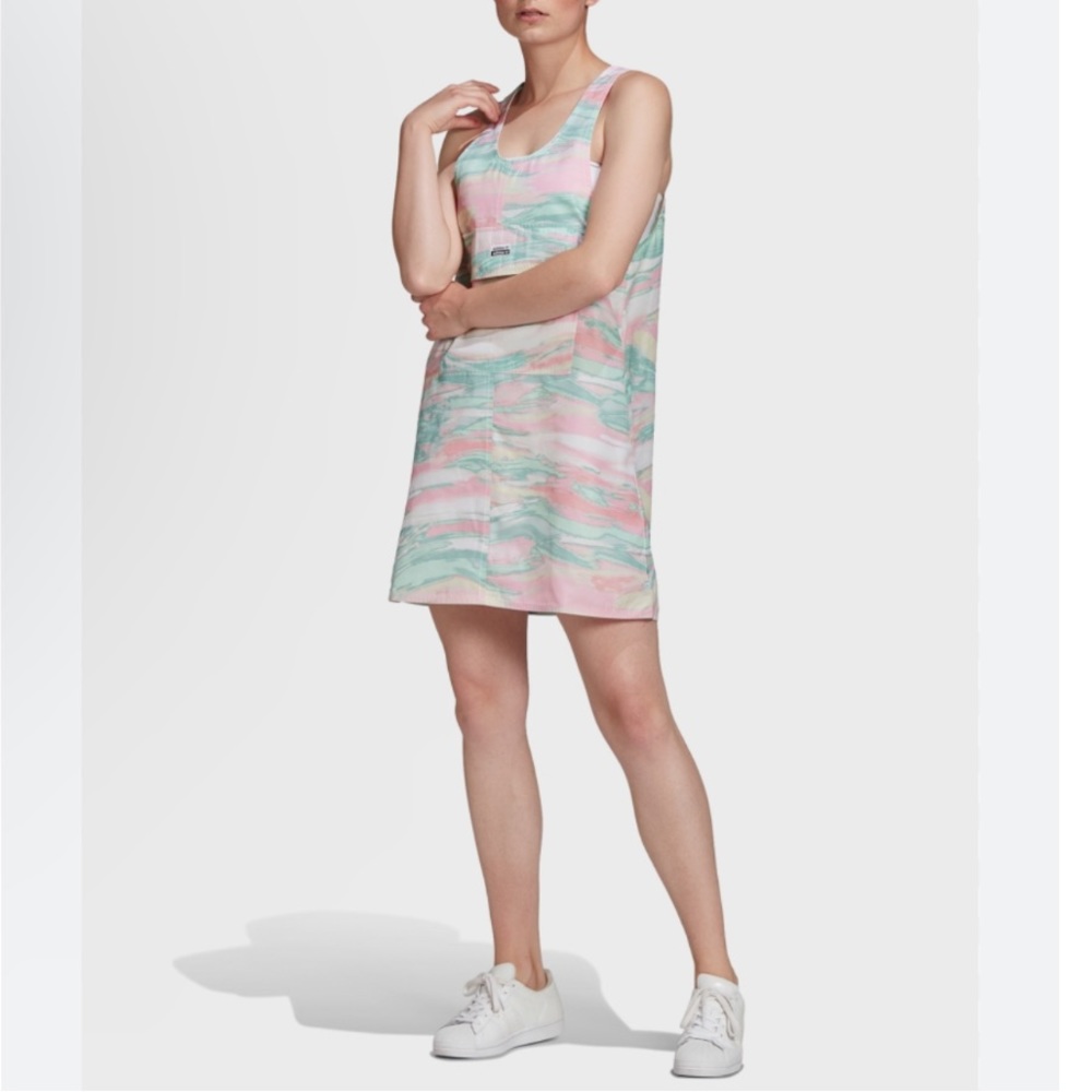 ADIDAS Originals Trefoil Pink/Green/Yellow Dress S